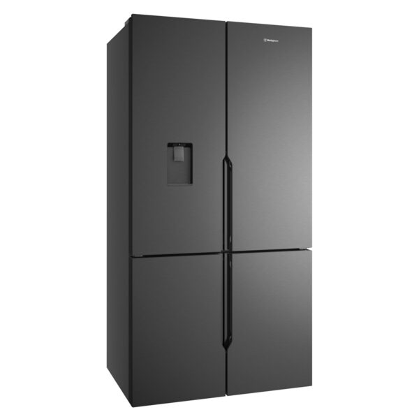 Westinghouse 564L French Quad Door Refrigerator with Water Dispenser Matte Black