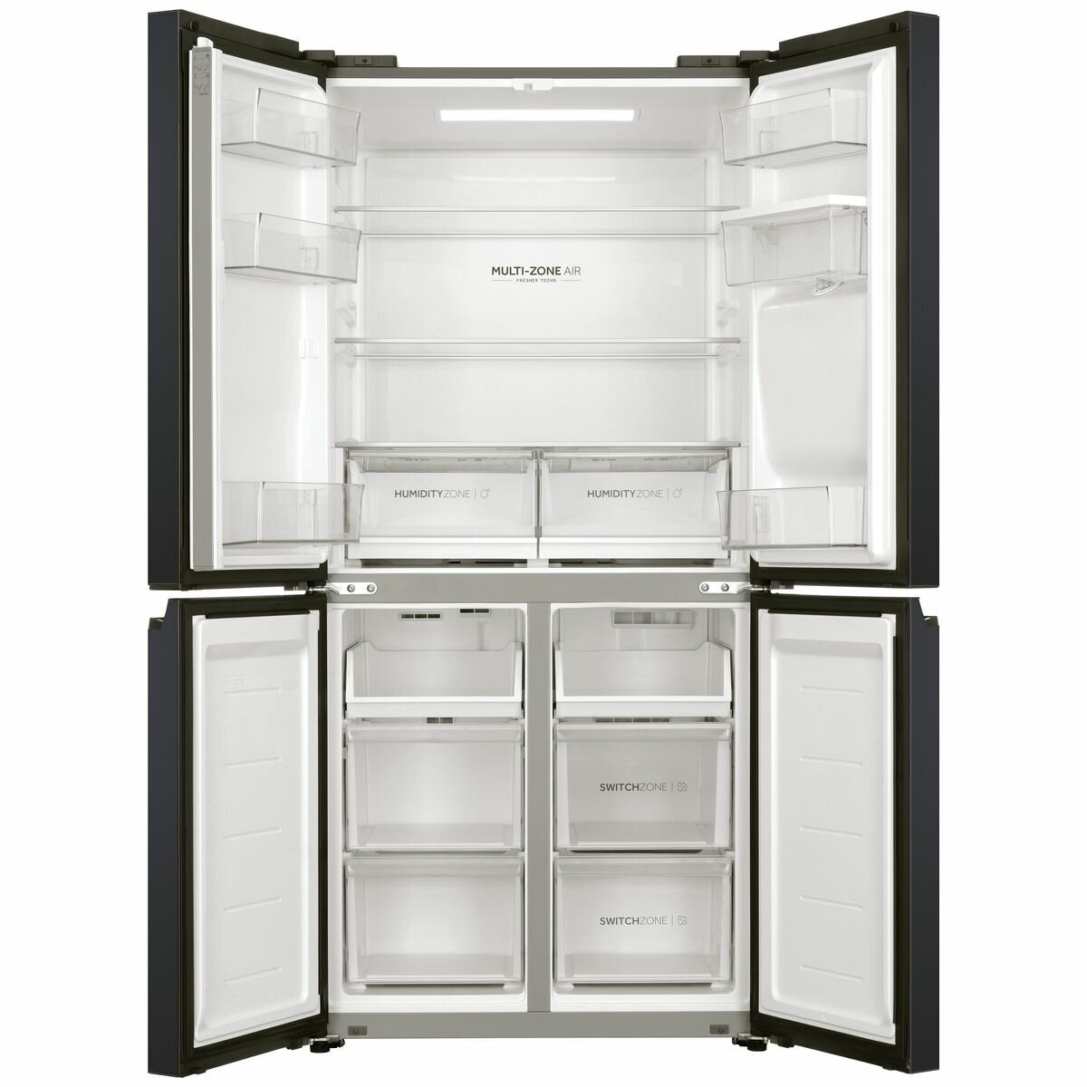 Haier 508L Quad Door French Door Frost Free Fridge Black HRF580YHC - Image 4