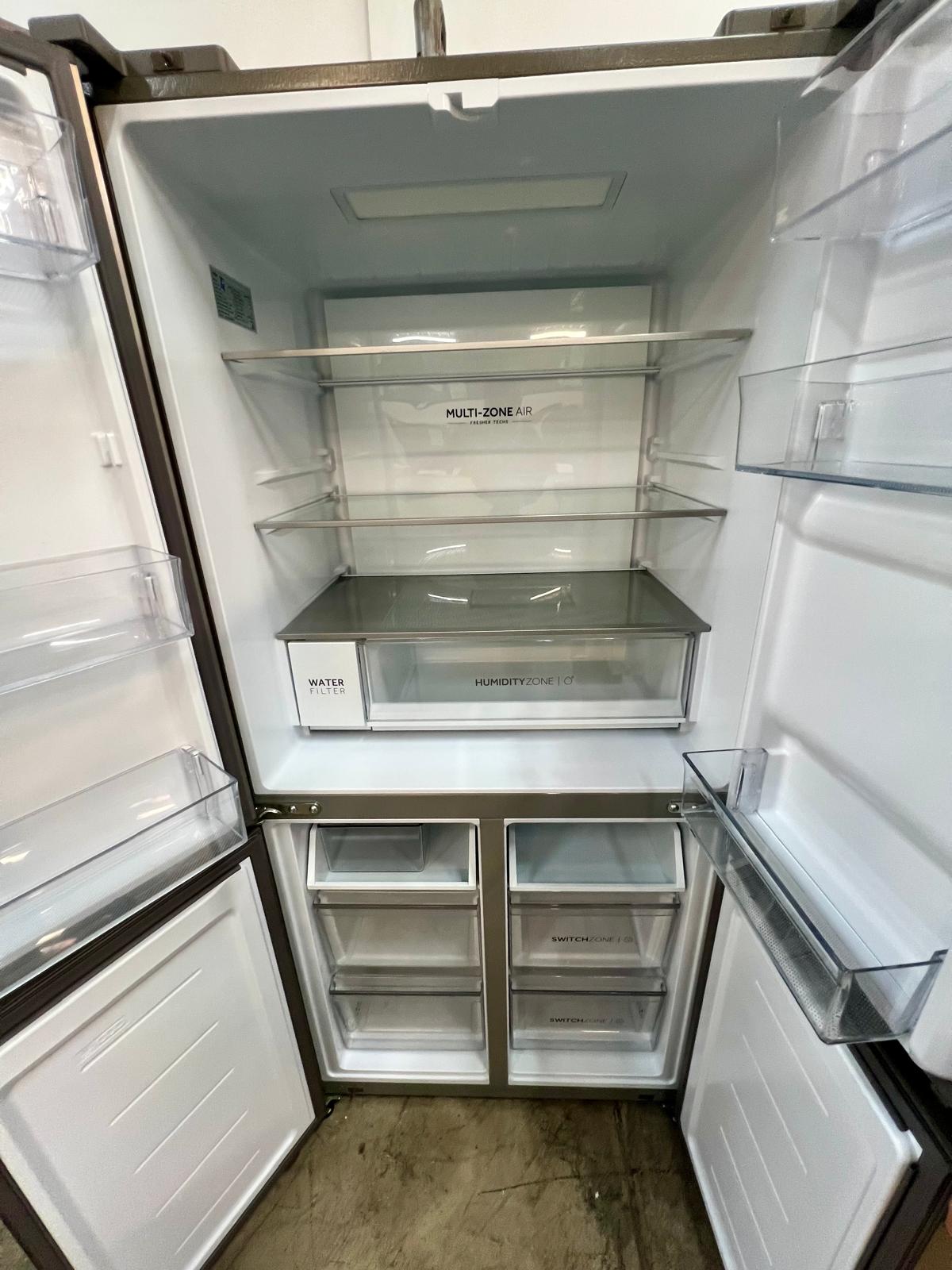 Haier 507L Quad Door Refrigerator Freezer – Satina Silver (HRF580YPS) - Image 3
