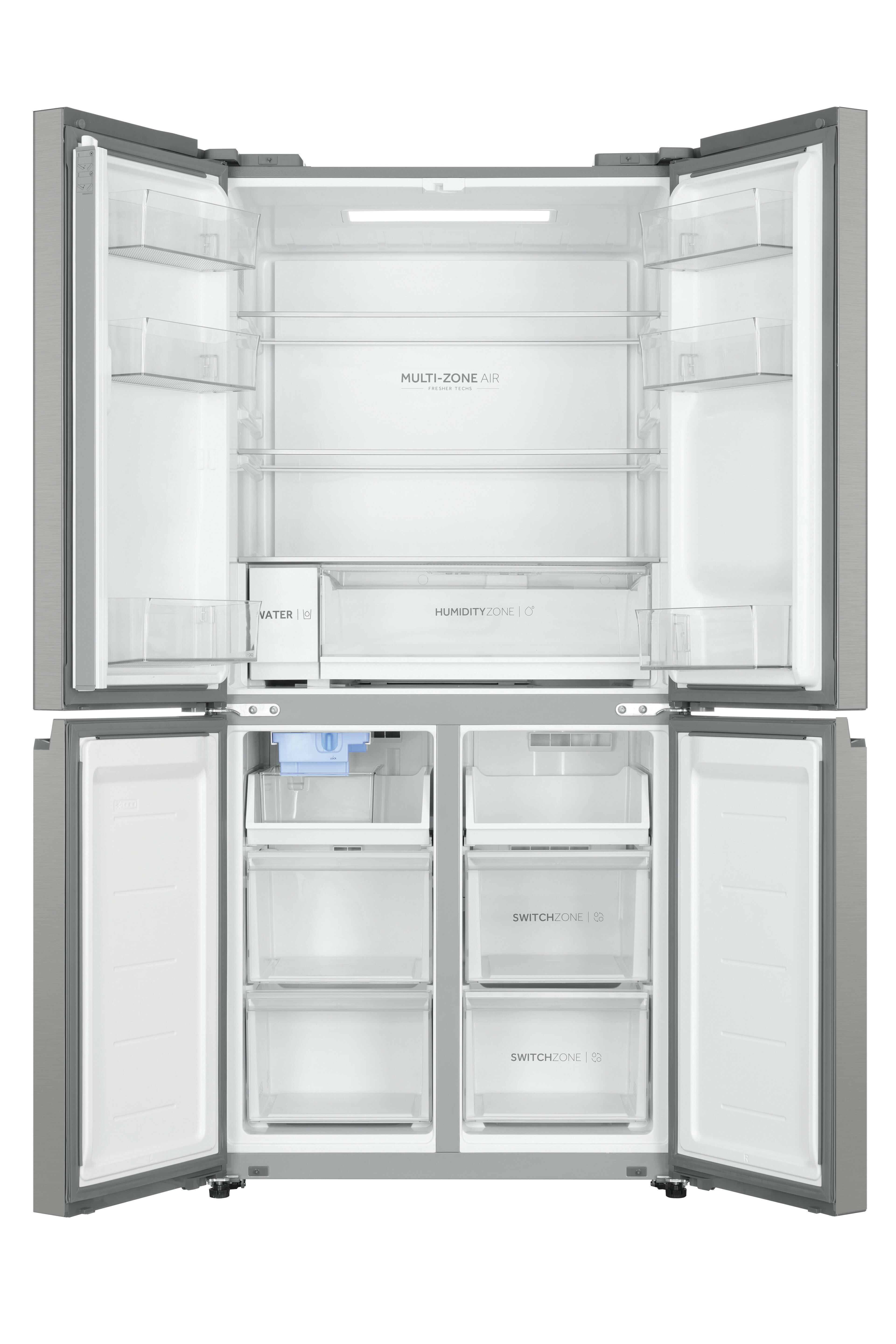 Haier 507L Quad Door Refrigerator Freezer – Satina Silver (HRF580YPS) - Image 5