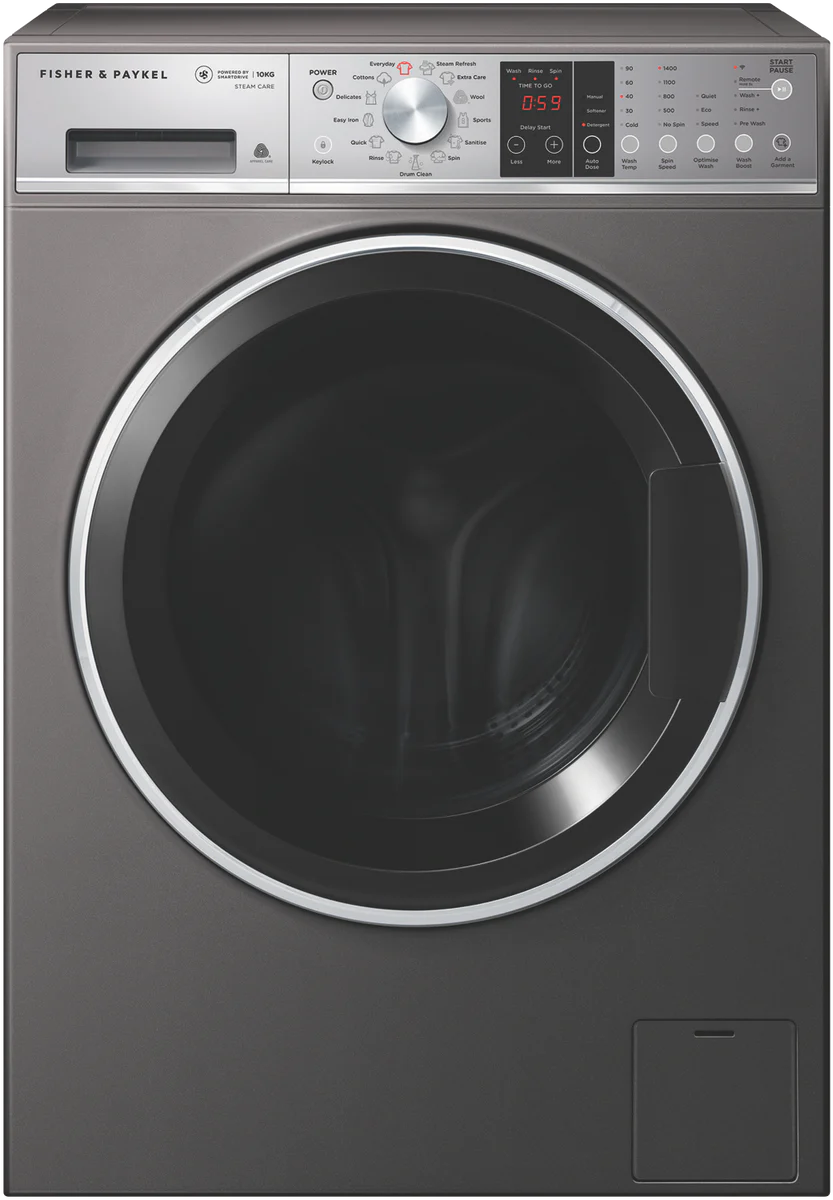 Fisher& Paykel 10kg Series 9 Front Loader Washer Steam Care