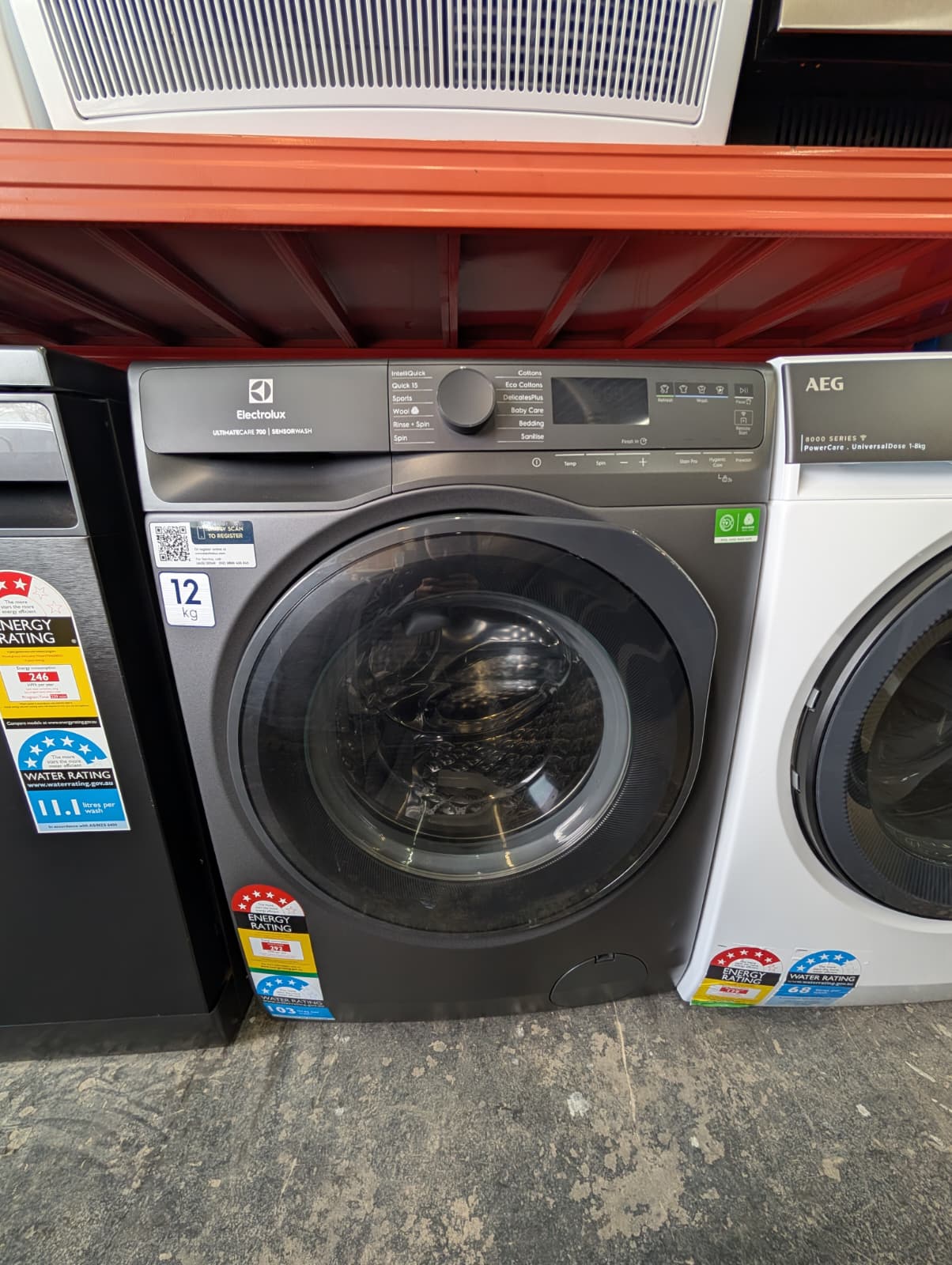 Electrolux 12kg Front Load Washing Machine UltimateCare- Dark Onyx - Image 2