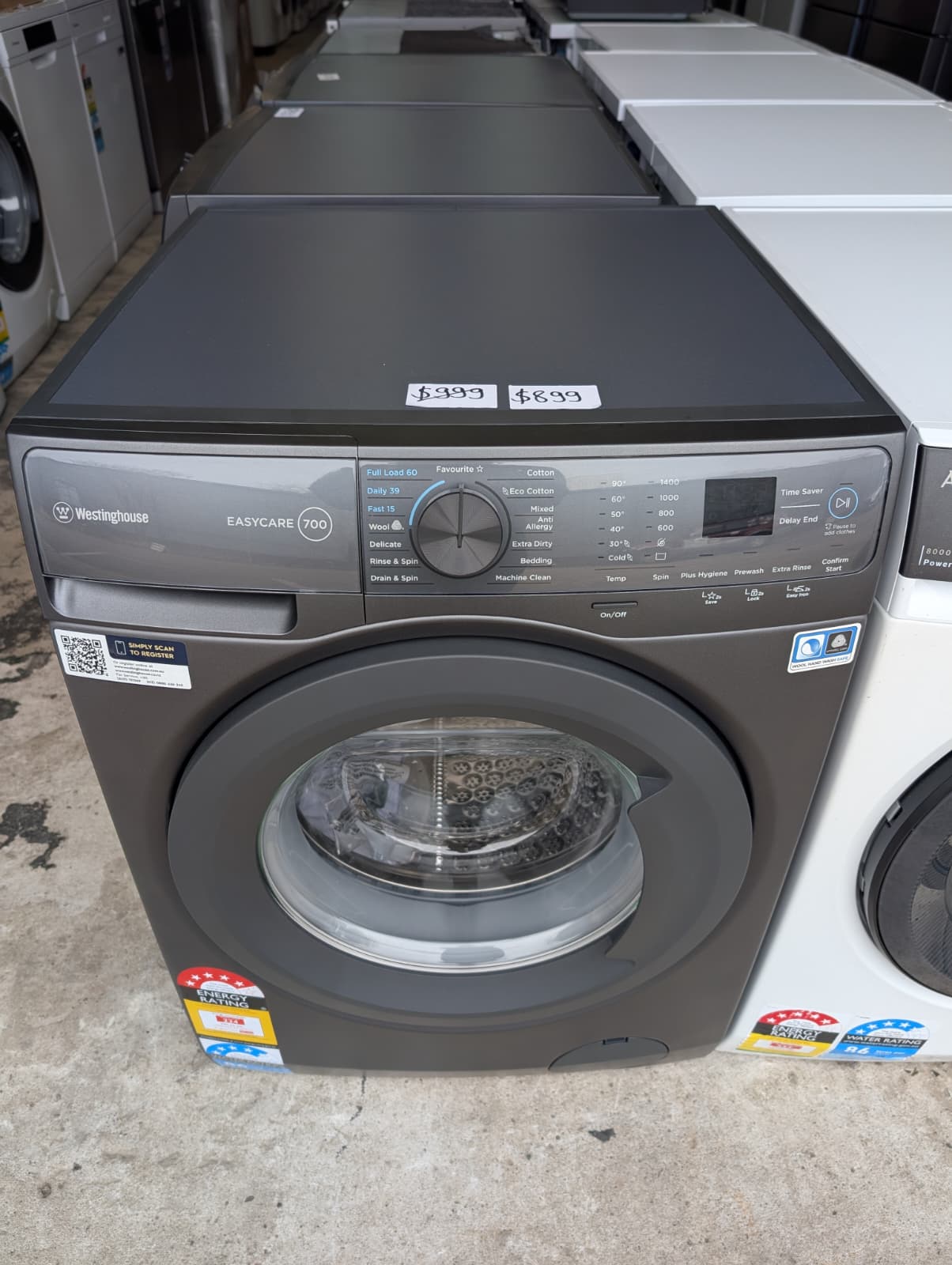 10kg Westinghouse EasyCare 700 Front Load Washing Machine - Image 3