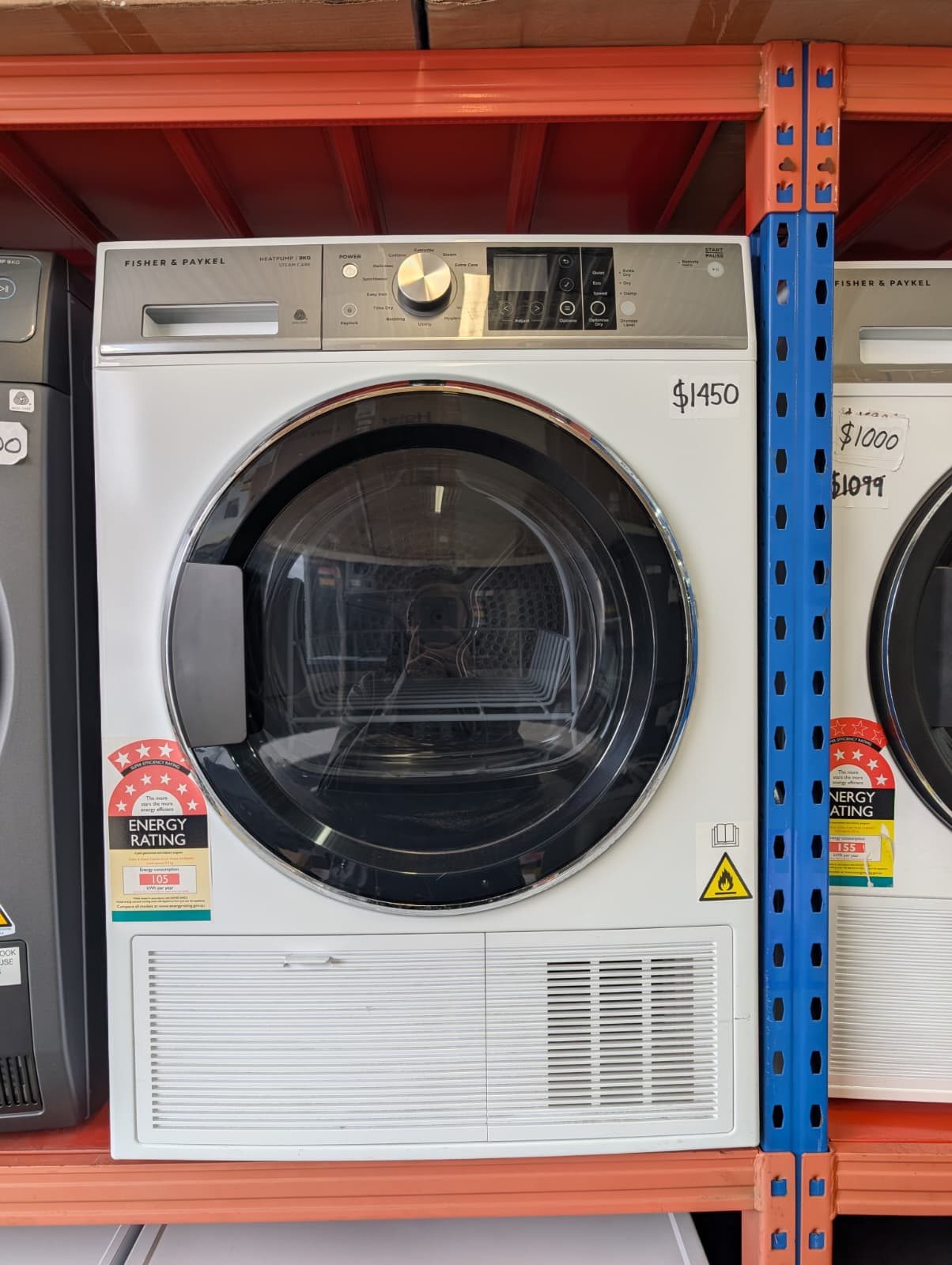 Fisher& Paykel 9kg Series 9 Heat Pump Dryer Steam Care - Image 4